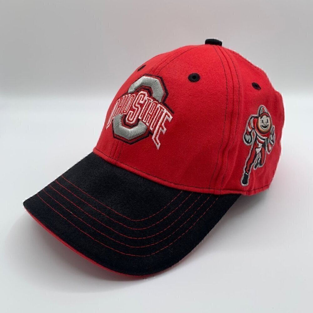 Ohio State Buckeyes NCAA Red Black Donegal Bay Strapback Hat